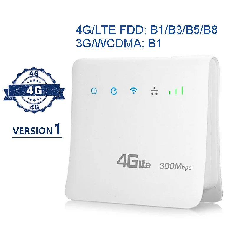 version 1 Разблокированный 300 Мбит/с WiFi роутер 4g wifi мобильный LTE маршрутизаторы CPE с поддержкой порта LAN sim-карты Европа Азия Ближний Восток Африка - Цвет: version 1