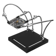 Estação de solda universal com 4 braços flexíveis, versão atualizada, partes metálicas, acessório pcb, mãos ajuda, quatro mãos