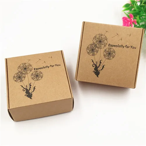 50 шт 6,5x6,5x3 см маленькая крафт-бумага подарочная упаковочная коробка, крафт-картон ручной работы Коробка для мыла конфет, персонализированная крафт-бумага подарочная коробка - Цвет: c19
