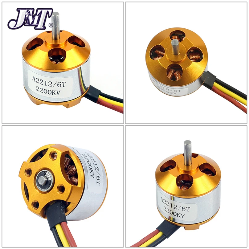 JMT A 2212 A2212 2200KV бесщеточный мотор с внешним креплением 6T для радиоуправляемого