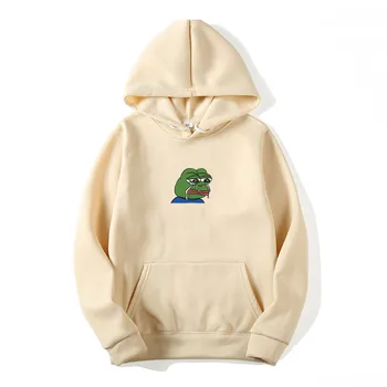 

Men/Women Hoodies 2019 New Harajuku Hooded Sweatshirts Hip Hop Hoodies Sweatshirt Male Japanese Hoodie Sad tearing frog Print