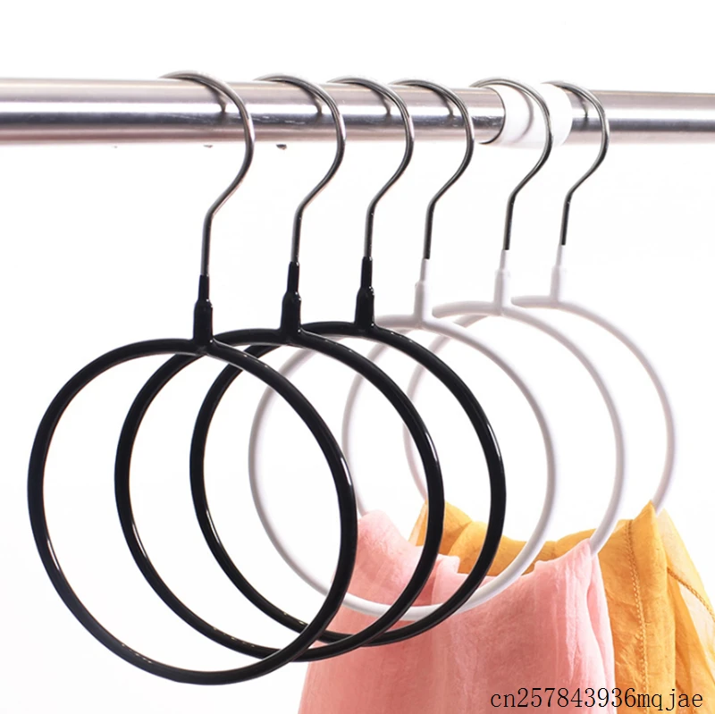 50pcs Circle Ring Hanger Coating Metal Rack For Scarf Tie Belt And
