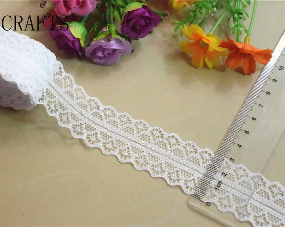 white 28mm wide 5-10 ярдов абсолютно новое красивое белое кружево, поделки/свадьба/одежда/кружевная лента Подарочная упаковка(5 или 10 ярдов/рулон - Цвет: white 28mm wide