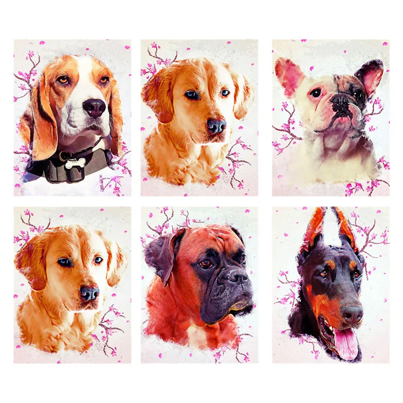 5d Diy Full Square Diamond Painting Pug Animal Embroidery Mosaic Rhinestone Cross Stitch Life Home Decoration Gift | Дом и сад