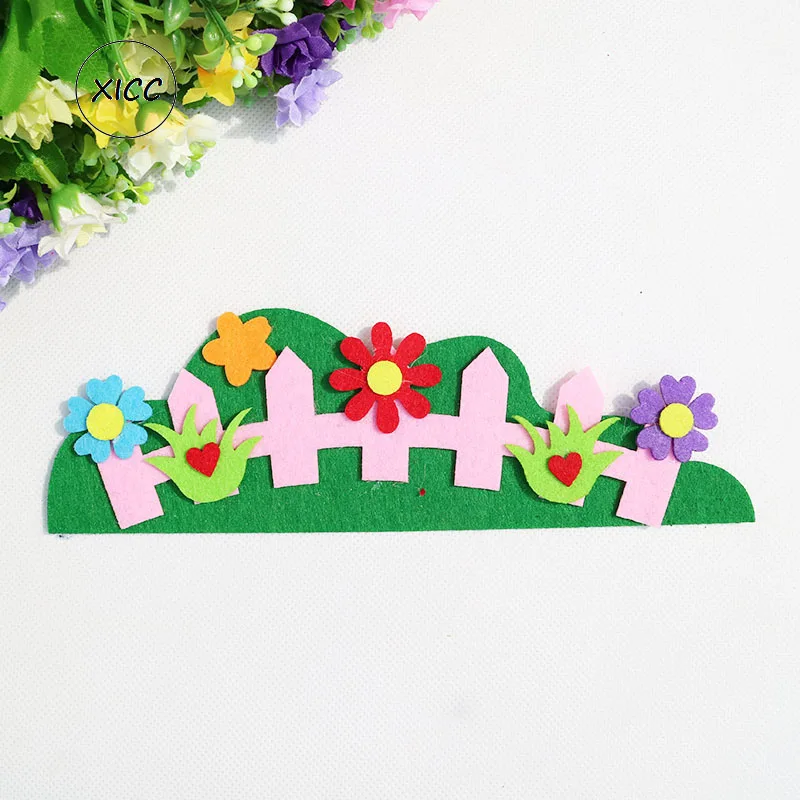 T-N Thicken Nonwoven Felt Package Handmade Nonwoven Flower Fence Grass Kindergarten Blackboard Wall Decoration Stereo Guardrail