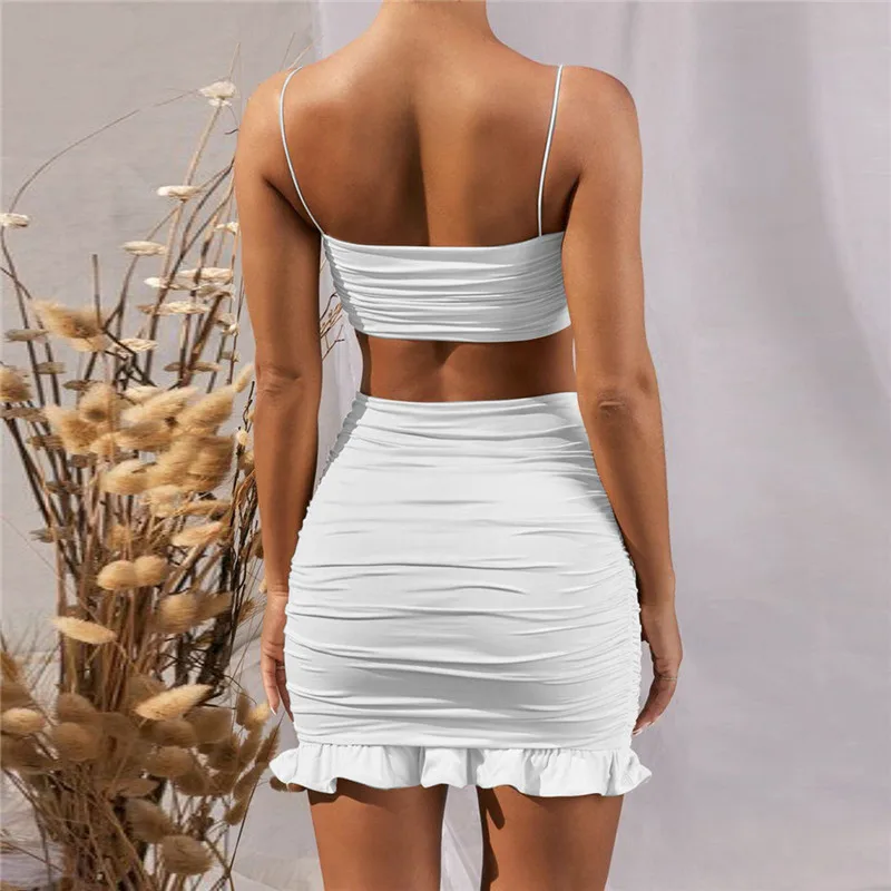 ruched summer women set dress11