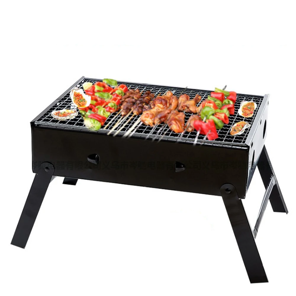 1 Pcs Portable Foldable Charcoal BBQ Grill Folding Barbecue Shish Kabob Stove For Camping Outdoor Tool | Дом и сад