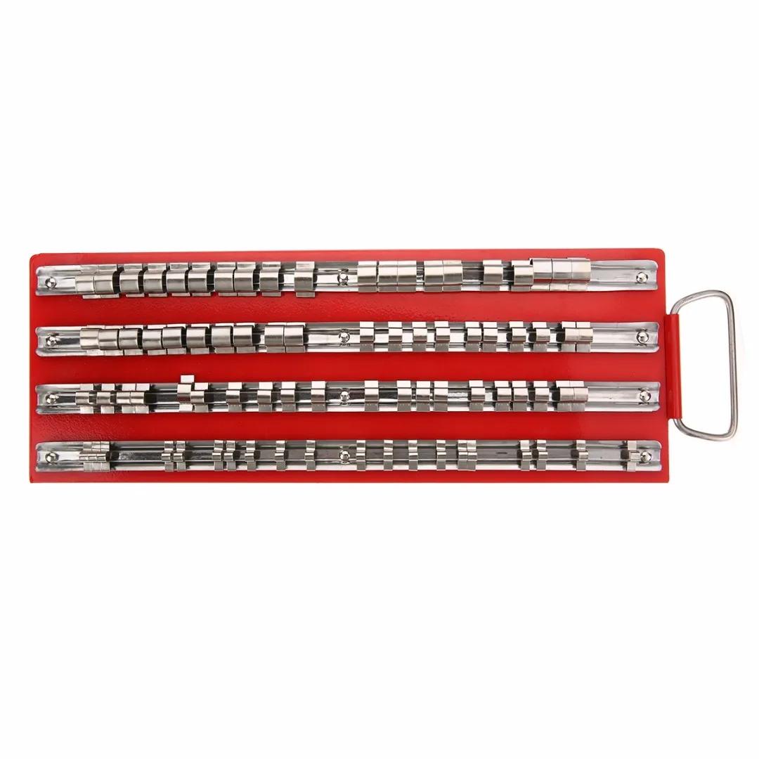 80 шт розетка для хранения Rail держатель 1/4 ''3/8 ''1/2'' Сталь стеллаж для хранения розетка зажимы лоток Органайзер стенд инструменты