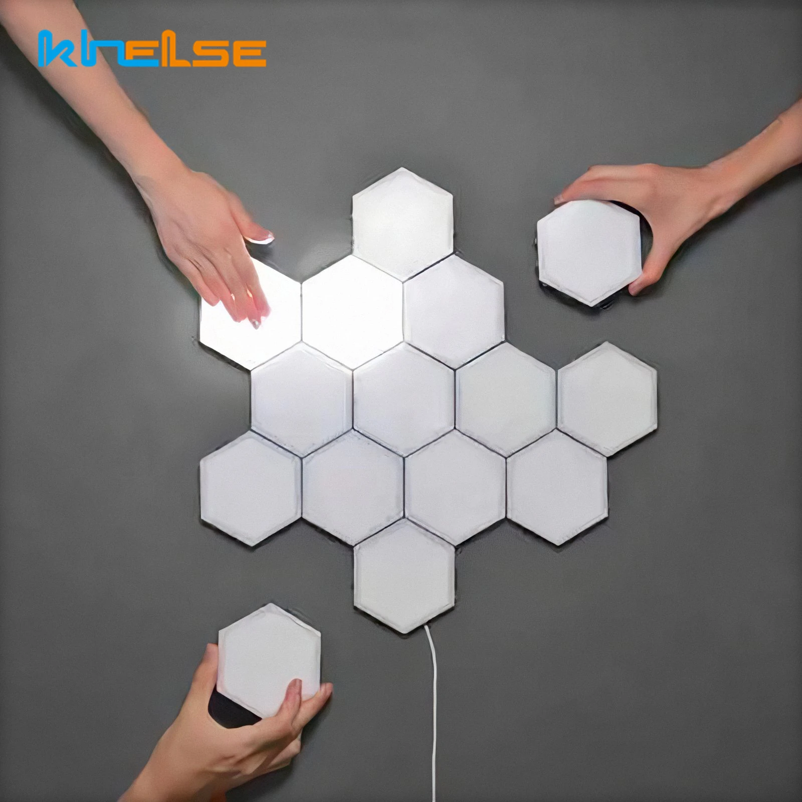 DIY Wall Lamp Touch Switch Quantum Lamp LED Hexagonal Lamps Modular Creative Decoration Wall Lampara bedside wall lights