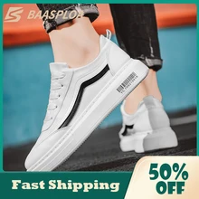 Baasploa 2021 Men's Skateboarding Shoes Low-top Trainers Sports Flat Classic Fashion Flat Lace Up Walking Shoes