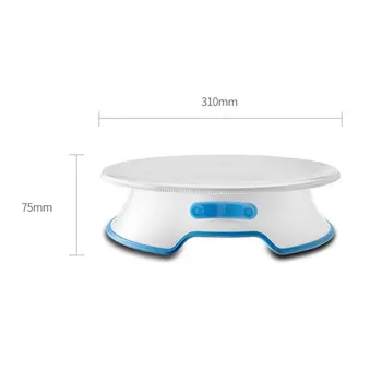 

Plastic Cake Plate Turntable Rotating Anti-skid Round Cake Stand Decorating Revolving Kitchen DIY Pan Baking Tool 31cm