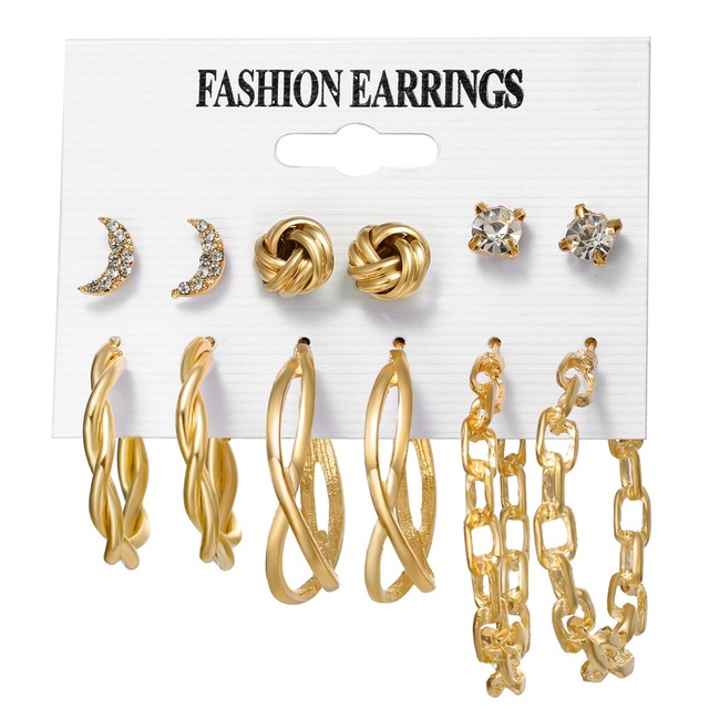 Gold Silver Color Round Hoop Earrings Set For Women Acrylic Pearl Circle Hoop Earrings 2021 Trend Brincos Party Jewelry