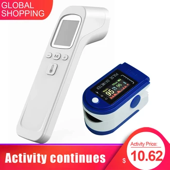 

pulsoksymetr Digital Forehead Infrared Thermometer & Fingertip Pulse Oximeter Blood Oxygen Sensor Saturation SpO2 Monitor