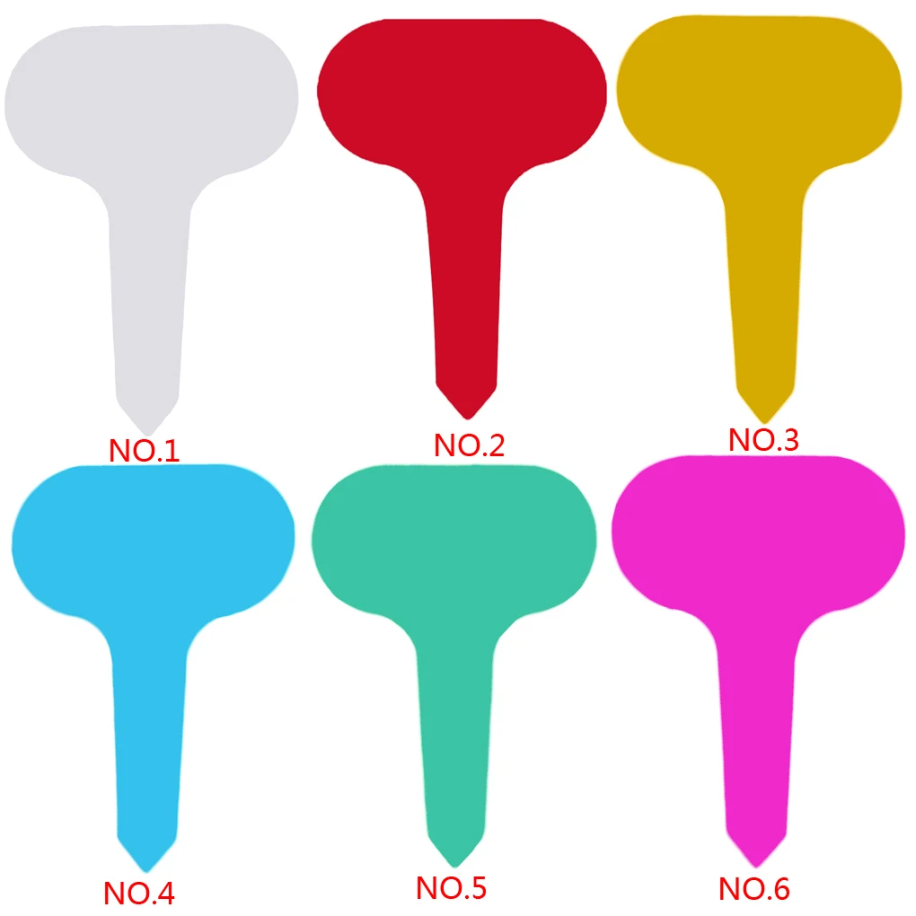 100pcs Plastic Plant Type T Label Nursery Garden Plant Pot Planter Plastic Vegetable Label Tag
