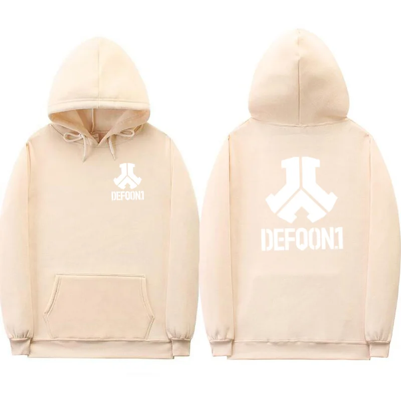 Khaki-B01 Новинка Defqon 1 толстовки рок-группа хип-хоп Мужская Толстовка зима осень Уличная Повседневная Флисовая Толстовка Пуловер - Цвет: Khaki-B01