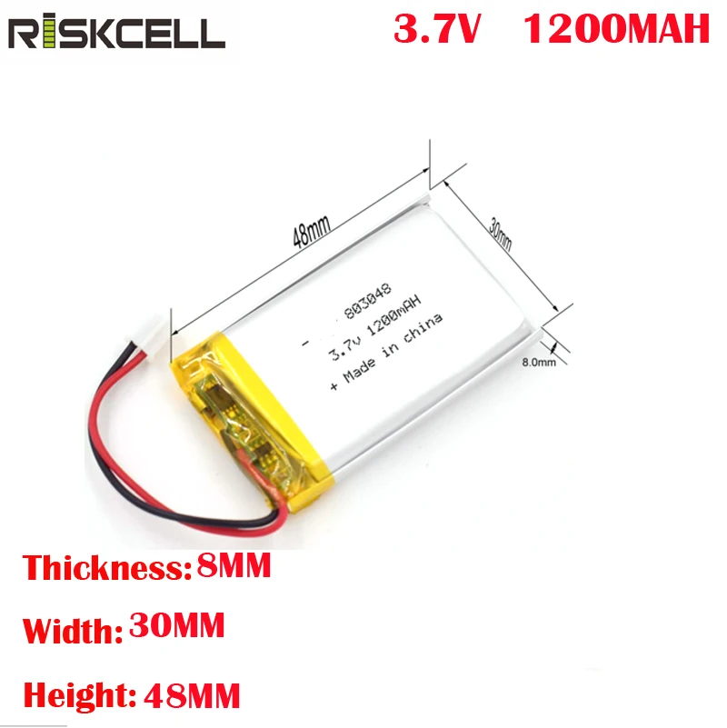 UL1642 803048 3,7 v lipo аккумулятор 1200mAh литий-ионный полимерный аккумулятор