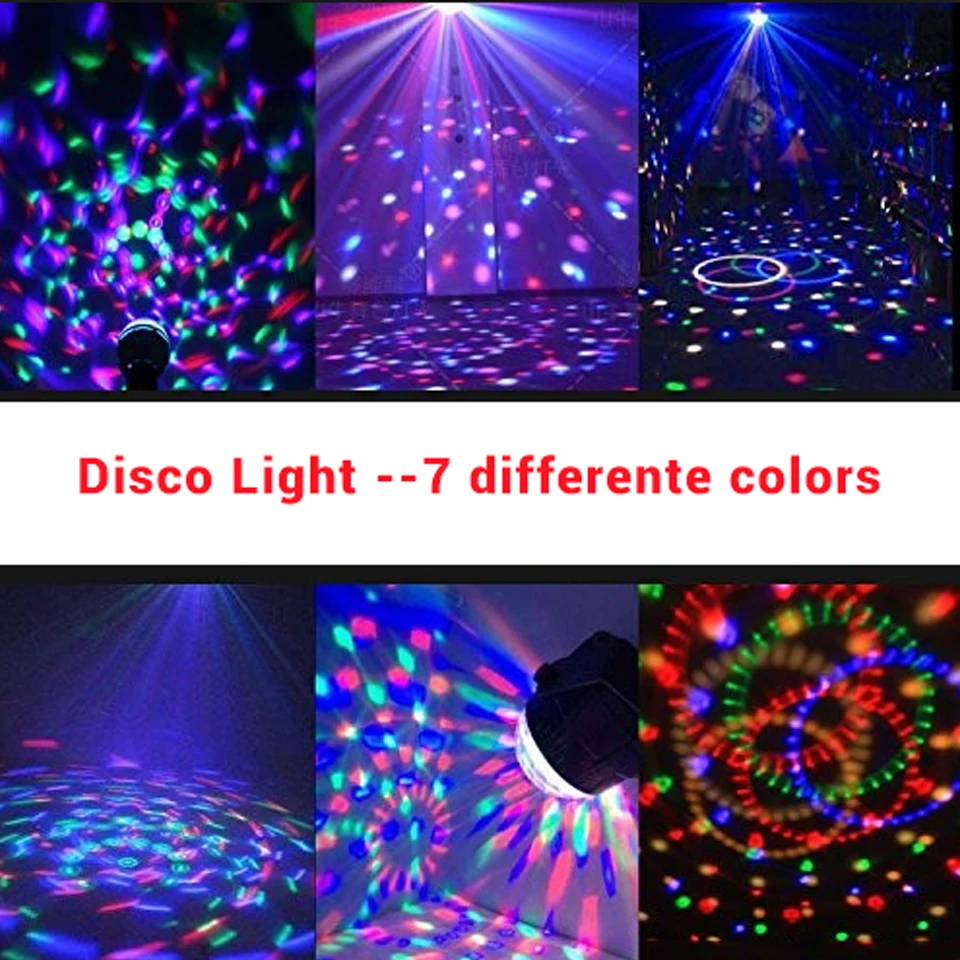 Звуковая активация Вращающийся Диско-Шар DJ Вечерние огни 3 Вт 3 светодиодный RGB светодиодный сценический свет для рождественской свадьбы звуковые Вечерние огни