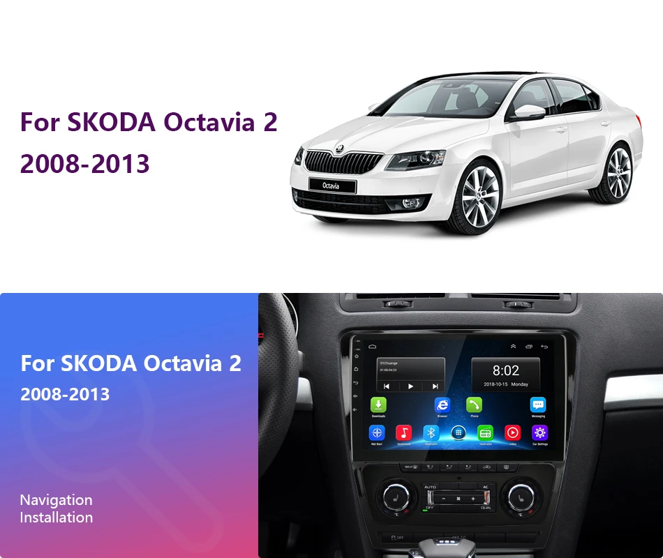 Sale Jansite Android Car Radio for Skoda Octavia 2 A5 2008-2013 GPS navigation 4G Network WIFI audio player 2 din Radio Tuner 1