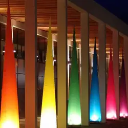 Цветной надувной светодиодный светильник/надувной конус для Вечерние Декорации, водонепроницаемый светящийся пульт дистанционного