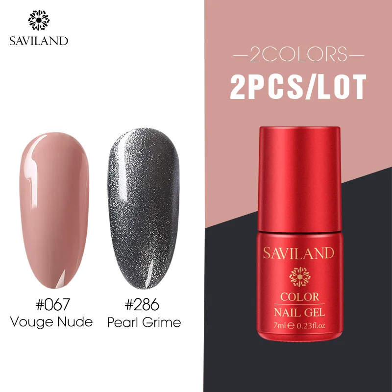 SAVILAND 2 шт Цветной Гель-лак для ногтей Полупостоянный праймер Hybird Soak Off UV 7 мл верхнее Базовое покрытие гель лак для ногтей - Цвет: ZHG1650