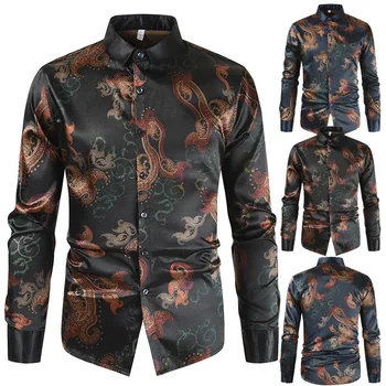 

Brand Casual Spring Luxury Long Sleeve Slim Fit Men Shirt Streetwear Social Camisa Masculina Dress Shirts Mens Fashions Clothes