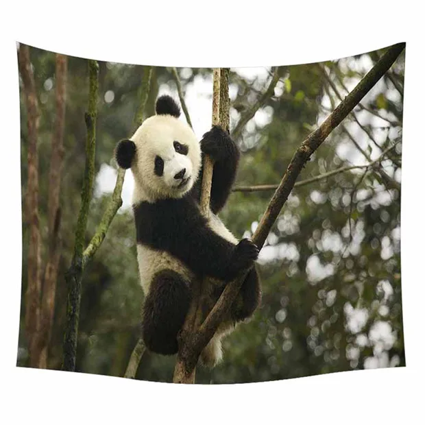 L Meng Pet Panda гобелен с героями мультфильмов черно-белое настенное украшение для дома 150x200 Высокое качество полиэстер@ D - Цвет: L