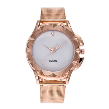 

Women Business Watches Quartz Watch Round Dial Alloy Mesh Strap Watches Gifts LL@17