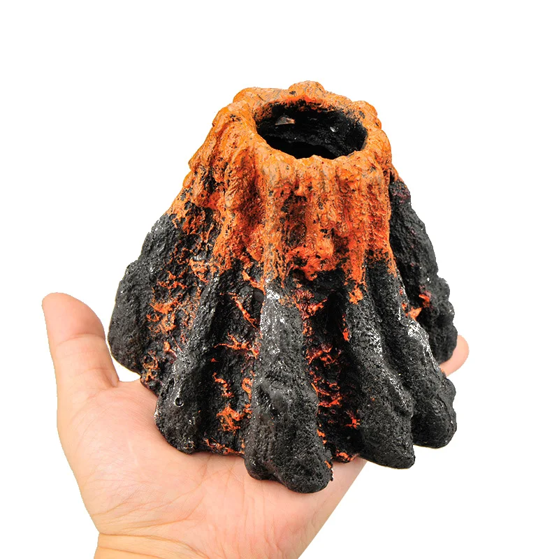 Забавная модная Имитация аквариума в форме вулкана/пузырьковый камень