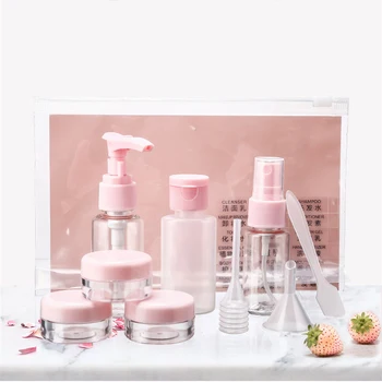 

Travel Empty Bottle Storage Set Face Cream Lotion Makeup Container Portable Cosmetic Sample Split Bottle Spray Pump Reusable