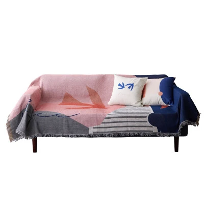 Современный диван Плед простой ковер диван с обивкой из гобелена полотенце путешествия Утяжеленный Вязаный Плед покрывало домашний текстиль - Цвет: A