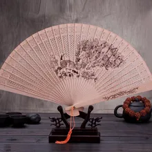Китайский традиционный полый вентилятор деревянный ручной работы изысканный складной свадебный подарок c523
