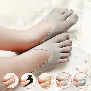 Socks women's Short Socks Ladies Invisible Lace White Socks With Fingers Female Transparent Sock Girls  tt018 1pair=2pcs