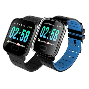 

A6 Smart Watch with Heart Rate Monitor Fitness Tracker Blood Pressure Smartwatch Waterproof For Android IOS PK Q8 V6 S9