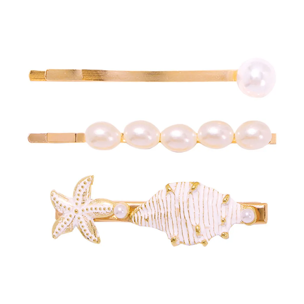 Мода Лидер продаж свежий богемный морском стиле заколка для волос в виде ракушки раковины пост заколка заколки для волос заколка 50 - Цвет: As shown