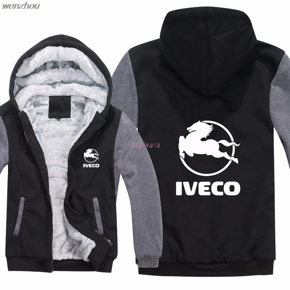 

Winter Iveco Truck Hoodies Men Fashion Coat Pullover Wool Liner Jacket Iveco Sweatshirts Hoody HS-004