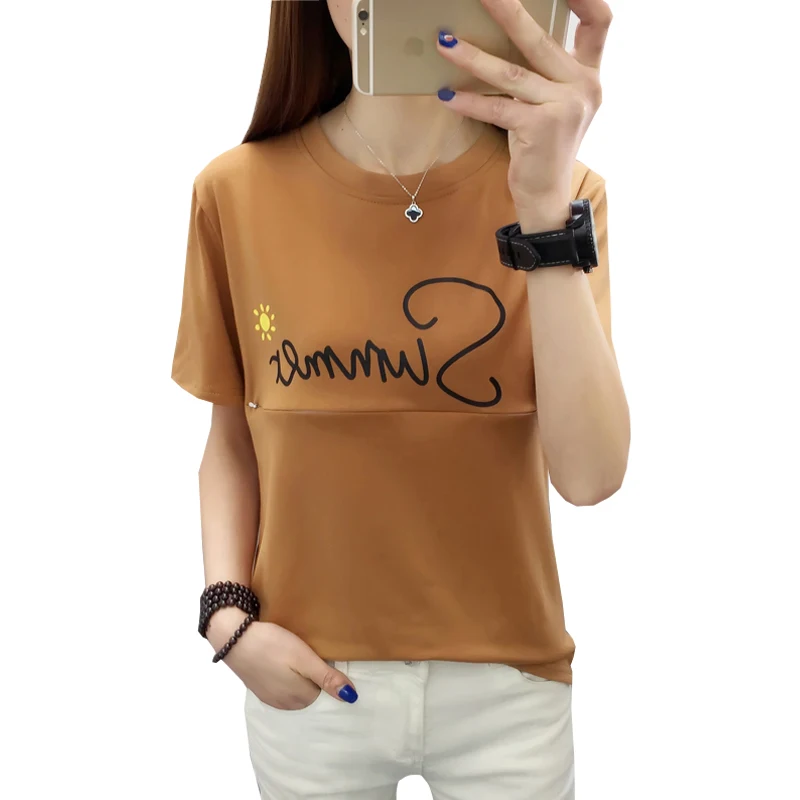 1506 Khaki 9008# милые хлопковые топы для беременных, Летние повседневные футболки для грудного вскармливания, Одежда для беременных женщин, футболки для беременных - Цвет: 1506 Khaki