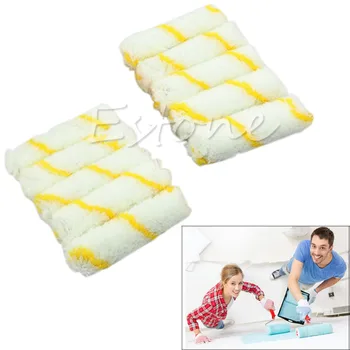 

Practical 10 Pcs 4" Paint Roller Covers Mini Paint Roller Edger Trim Roller S25 19 dropship