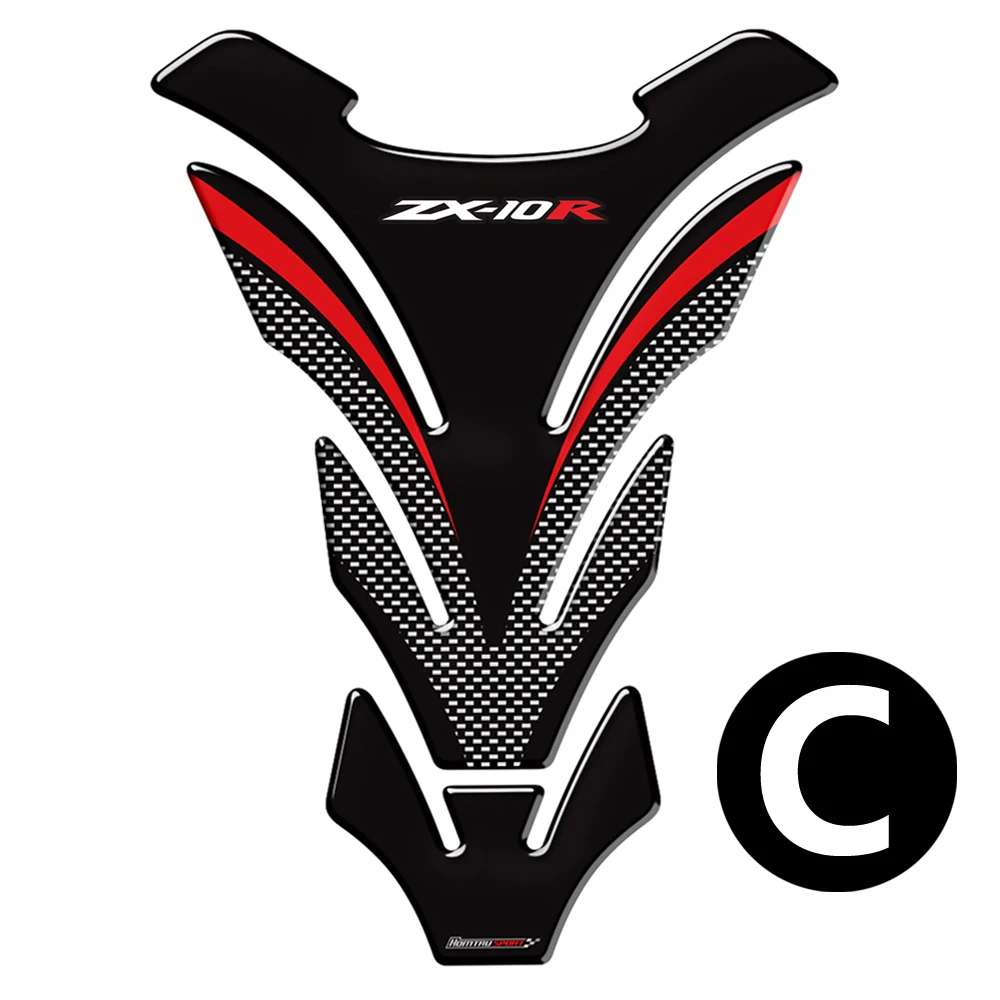 Для Kawasaki NINJA ZX10R ZX-10R Tankpad 3D мотоциклетный Танк накладка Защитная Наклейка - Цвет: C