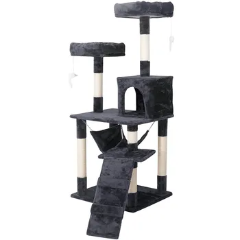 

Multifunctional 1-3 Cats Cat Tree Unique Sturdy Wear-resistant Cat Scratching Board Game Activity Platform Plush Cat Apartment