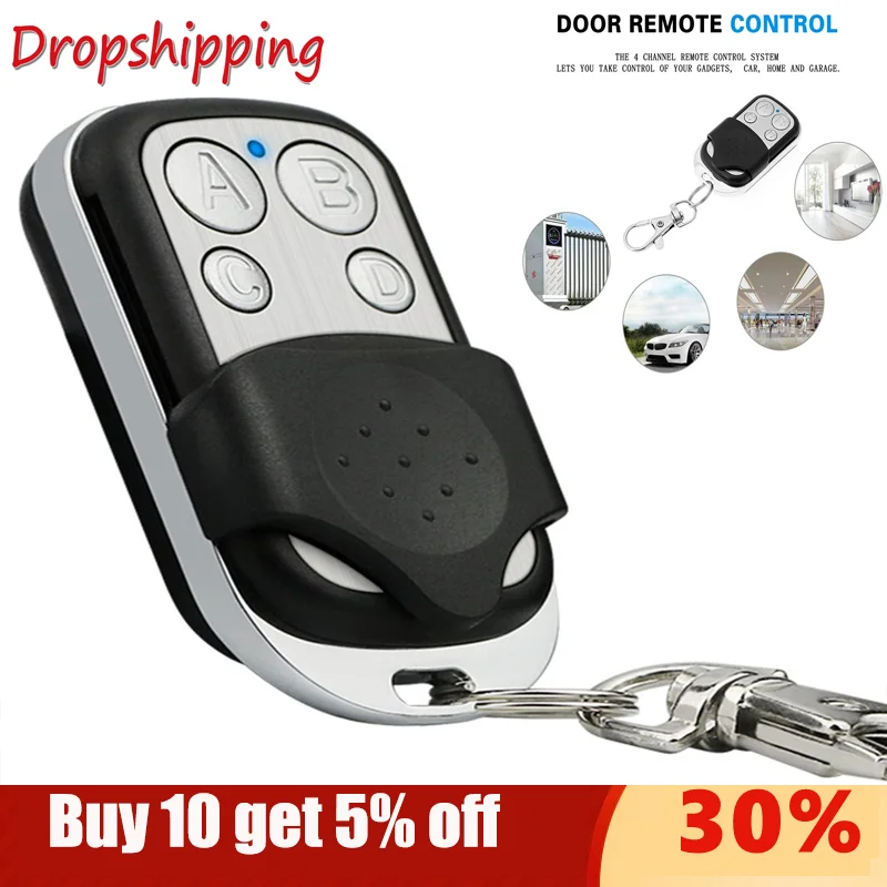 Blue Light 433.92MHZ Copy Remote Controller Metal Clone Remotes Auto