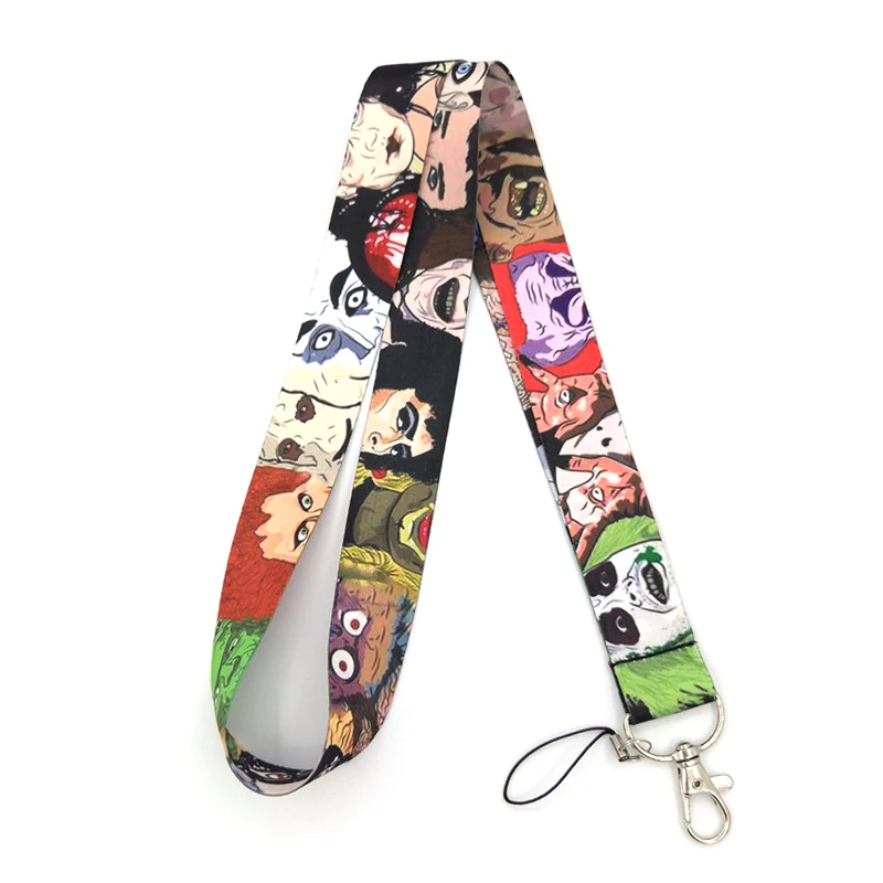 

Horror characters Michael Myers 90s women Neck Lanyard keychain Mobile Phone Strap ID Badge Holder Rope KeyChain Keyring cosplay