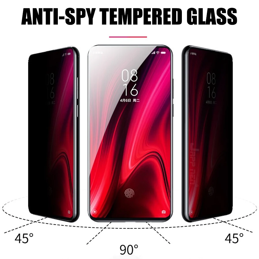 Для Xiaomi mi 9T 9 8 SE Lite Pocophone F1 mi x 3 Max 3 Red mi Note 7 K20 Pro Анти-подзорная труба полное покрытие клея надежное закаленное стекло