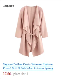 Sagace одежда пальто Женская мода теплая верхняя одежда однотонная зимняя искусственная кожа мех длинный рукав пальто куртка Верхняя одежда длинное пальто