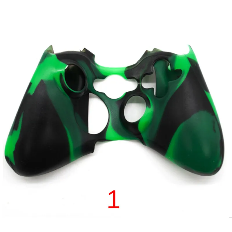 1 Силиконовый резиновый защитный чехол для xbox 360 игровой крышки контроллеров беспроводной контроллер - Цвет: 1