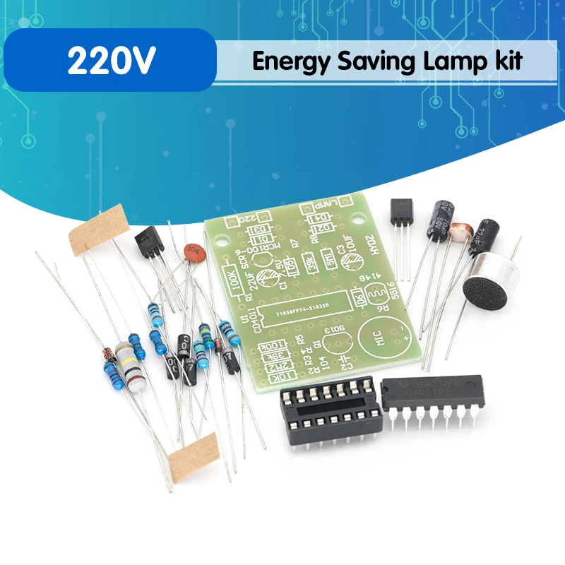 Energy Saving Lamp LED Light Incandescent CD4011 Sound and Control Switch Kit DIY Voice Parts Module | Электронные компоненты и