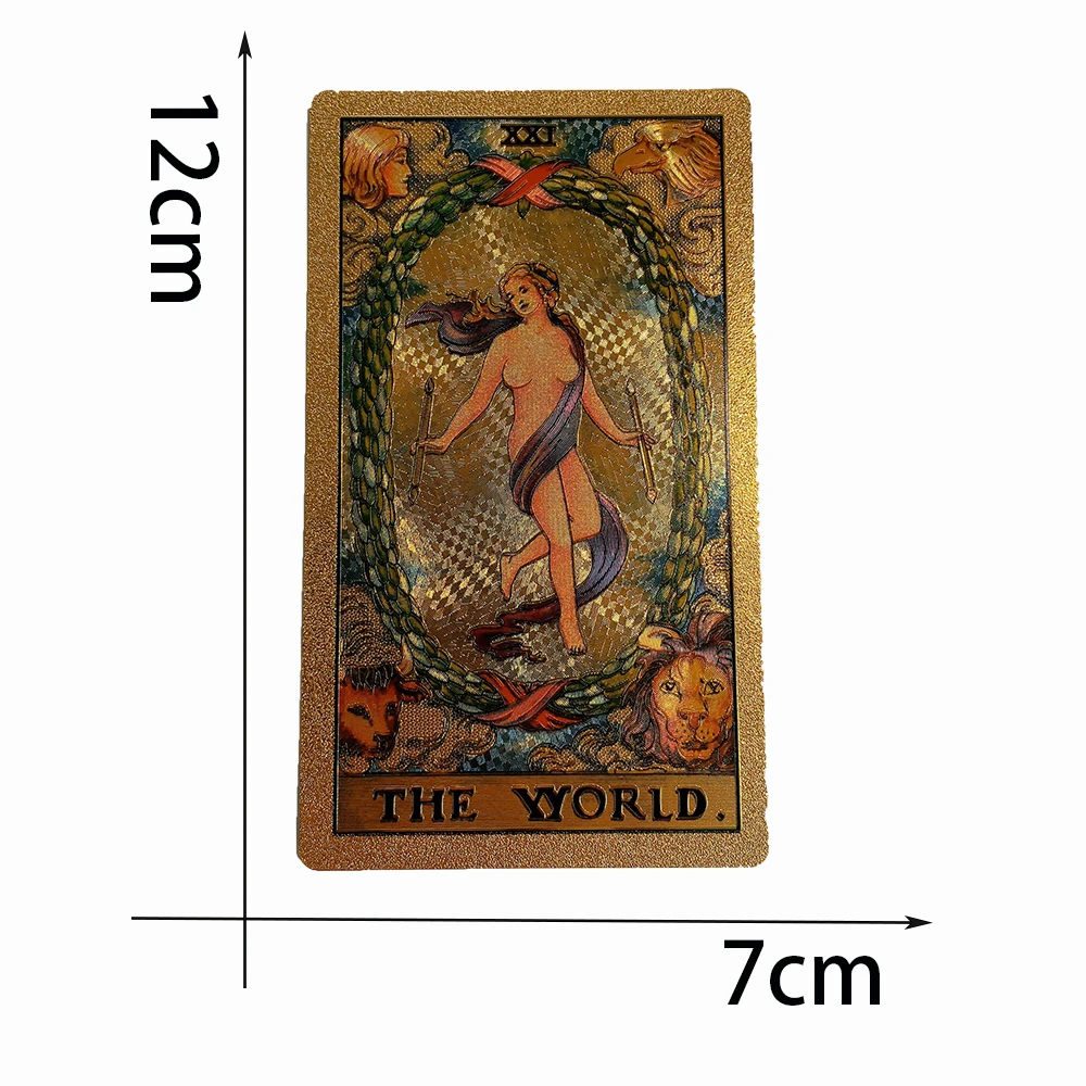 Set Tarot Cards Gift Box Luxury Gold Foil Tarot Card Hot Stamping PVC Waterproof Wear-resistant Board Game Solitaire Divination