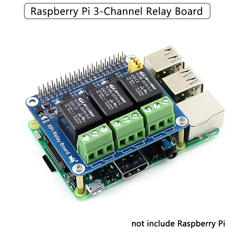 Raspberry Pi 4B/3B +/3B 3 канальное реле для расширения платы изоляция оптрона управления