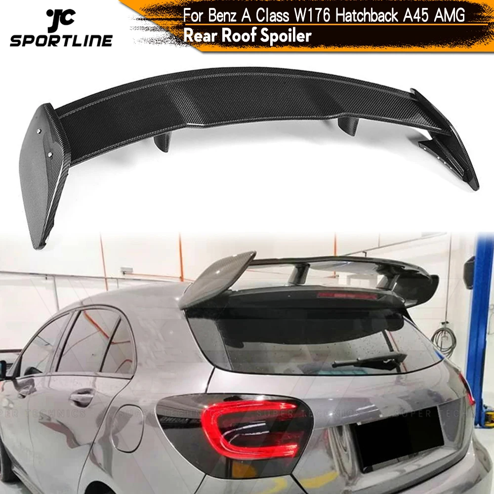 Для Mercedes-Benz A Class A180 A200 A250 A260 A45 AMG Хэтчбек 4-дверный спойлер из углеродного волокна