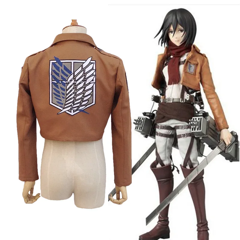 Аниме «атака на Титанов»; костюм для косплея; куртка; Scout Regiment Mikasa · Ackerman; короткий параграф; униформа для взрослых