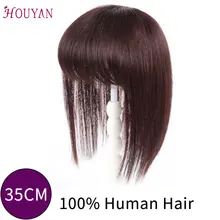 HOUYAN Bob стильные человеческие волосы, челка, человеческие волосы для наращивания на заколках, прямые волосы Remy, натуральные волосы с бахромой, человеческие волосы